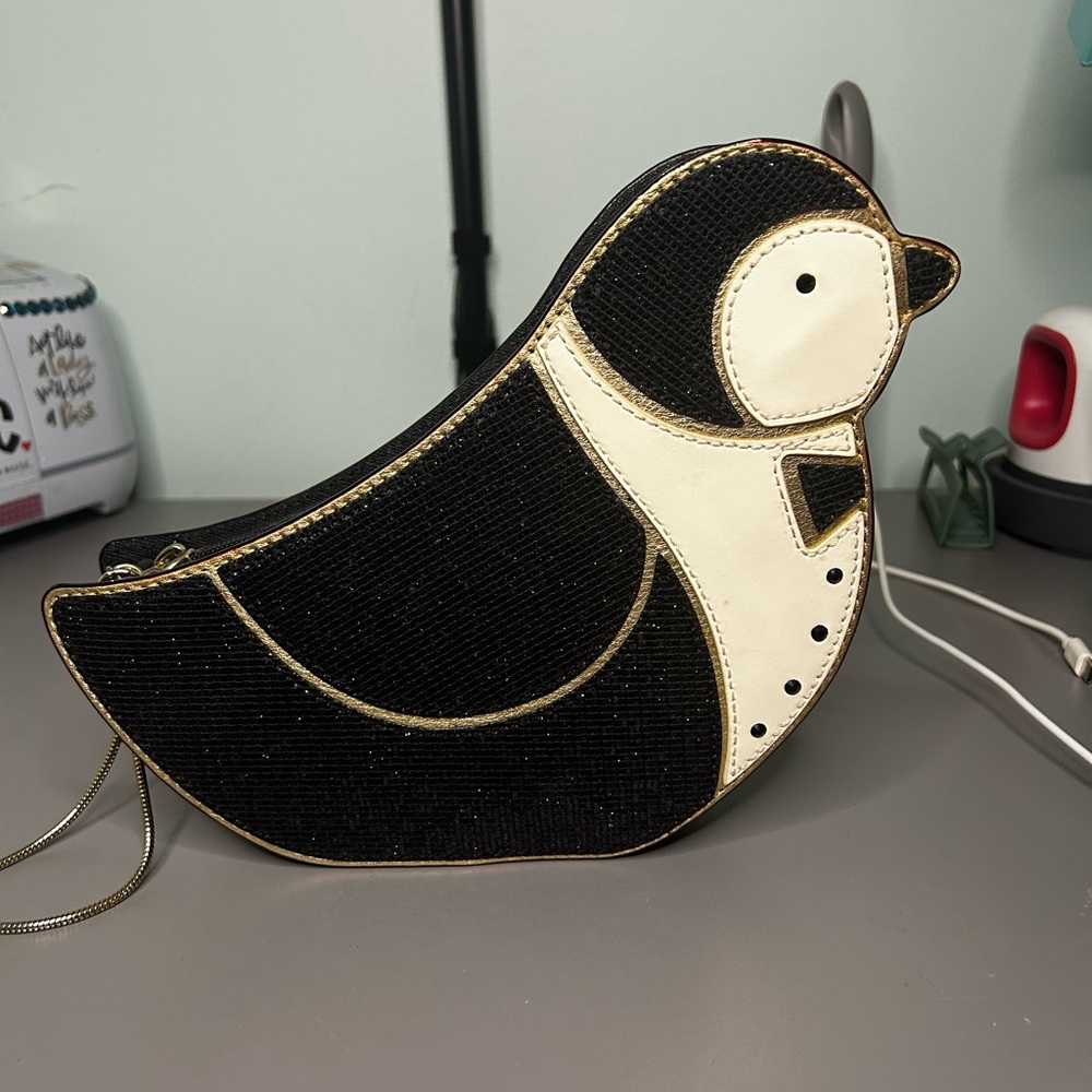 Kate Spade Black/White/Gold Sequin Purse